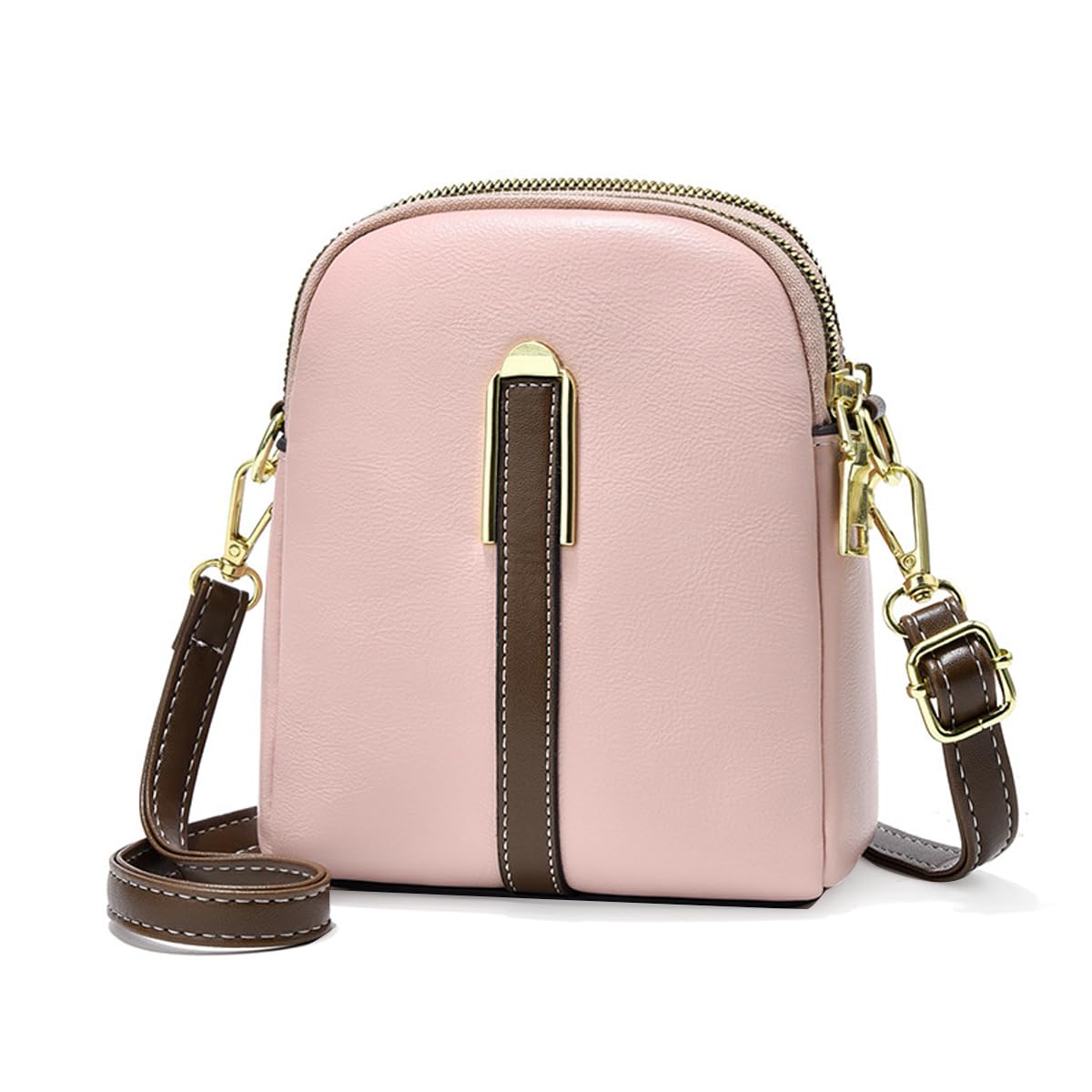 PALAY Sling Bag Stylish PU Women Crossbody Bag Phone Bag Double Layer Daily Bag with Detachable Shoulder Belt Casual Shoulder Bag with Zipper Pouches Gift for Women, Pink PALAY Sling Bag Stylish PU Women Crossbody Bag Phone Bag Double Layer Daily Bag with Detachable Shoulder Belt Casual Shoulder Bag with Zipper Pouches Gift for Women, Pink